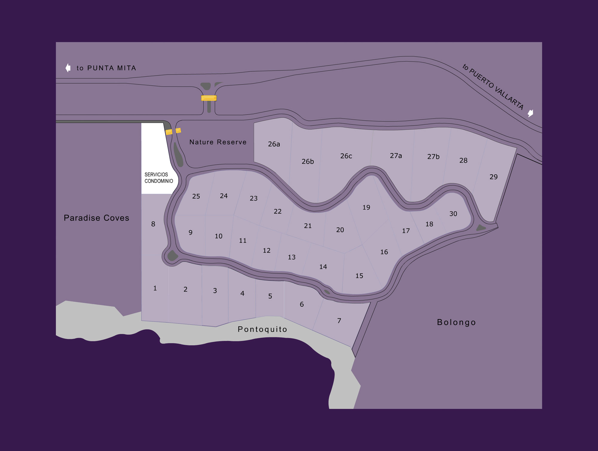 Pontoquito - Map of Lots - Luxury Punta de Mita Real Estate